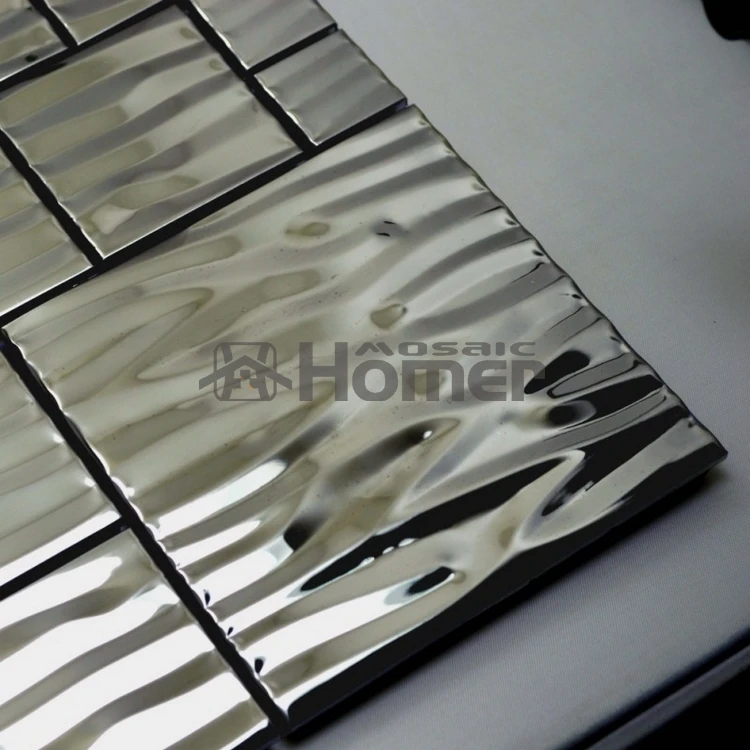 12x12 &quotНержавеющая сталь металлическая плитка для стены Ванная комната Кухня