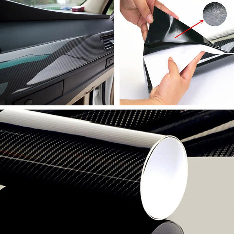 Виниловая 5d-пленка из высокоглянцевого углеродного волокна аксессуары для