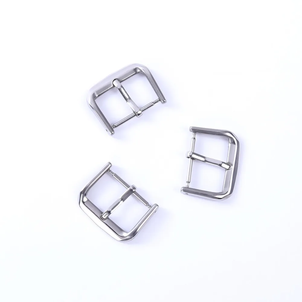 50 шт./лот Нержавеющая сталь Пряжка для ремешков наручных часов полированная