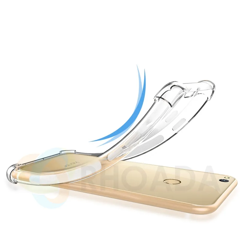 Мягкая кожа Гибкая бампер ясности TPU чехол для huawei Honor 6A прозрачные мягкие