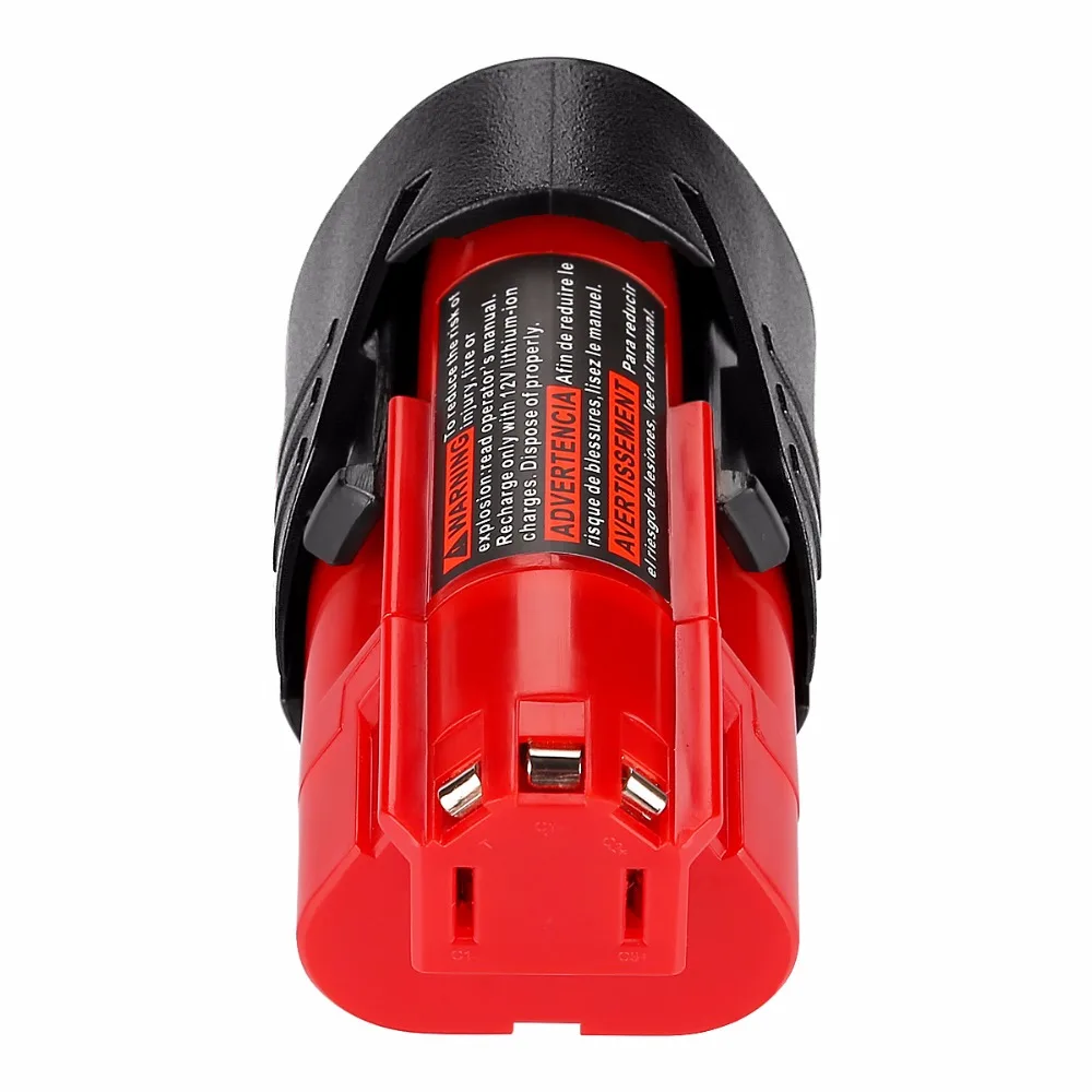 Литий ионный аккумулятор для электроинструментов 2000 мАч 12 В Milwaukee 48 11 2401 2402 2411 M12 XC