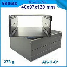 Alumininum junction case housing for PCB design in Black color and hot selling 10 pcs/lot 40(H)x97(W)x120(L)