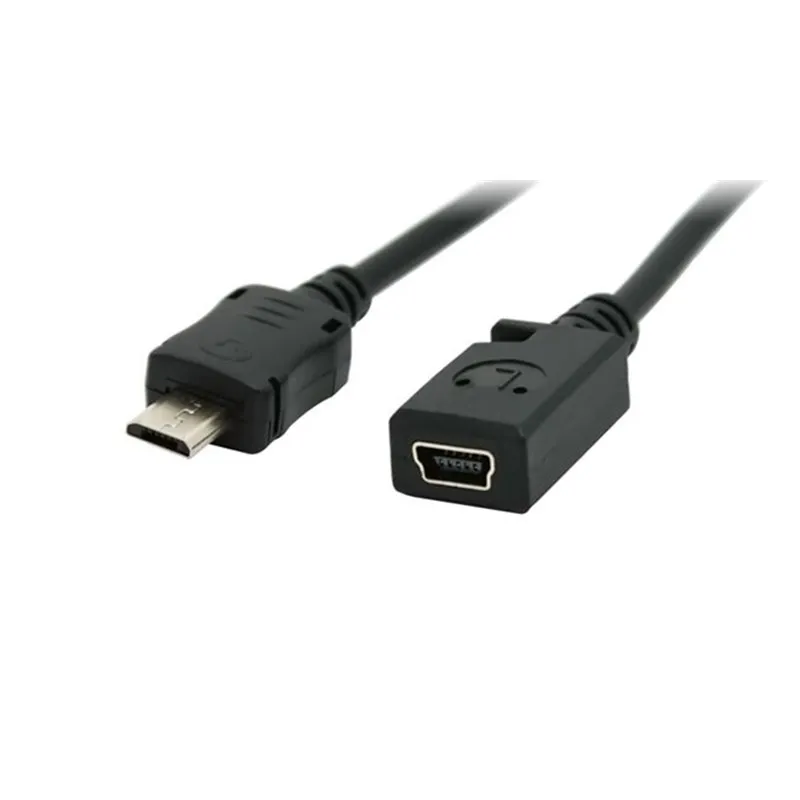 10 см мини USB разъем мама к Micro папа кабель передачи данных для телефонов MP3 MP4 0 1 м