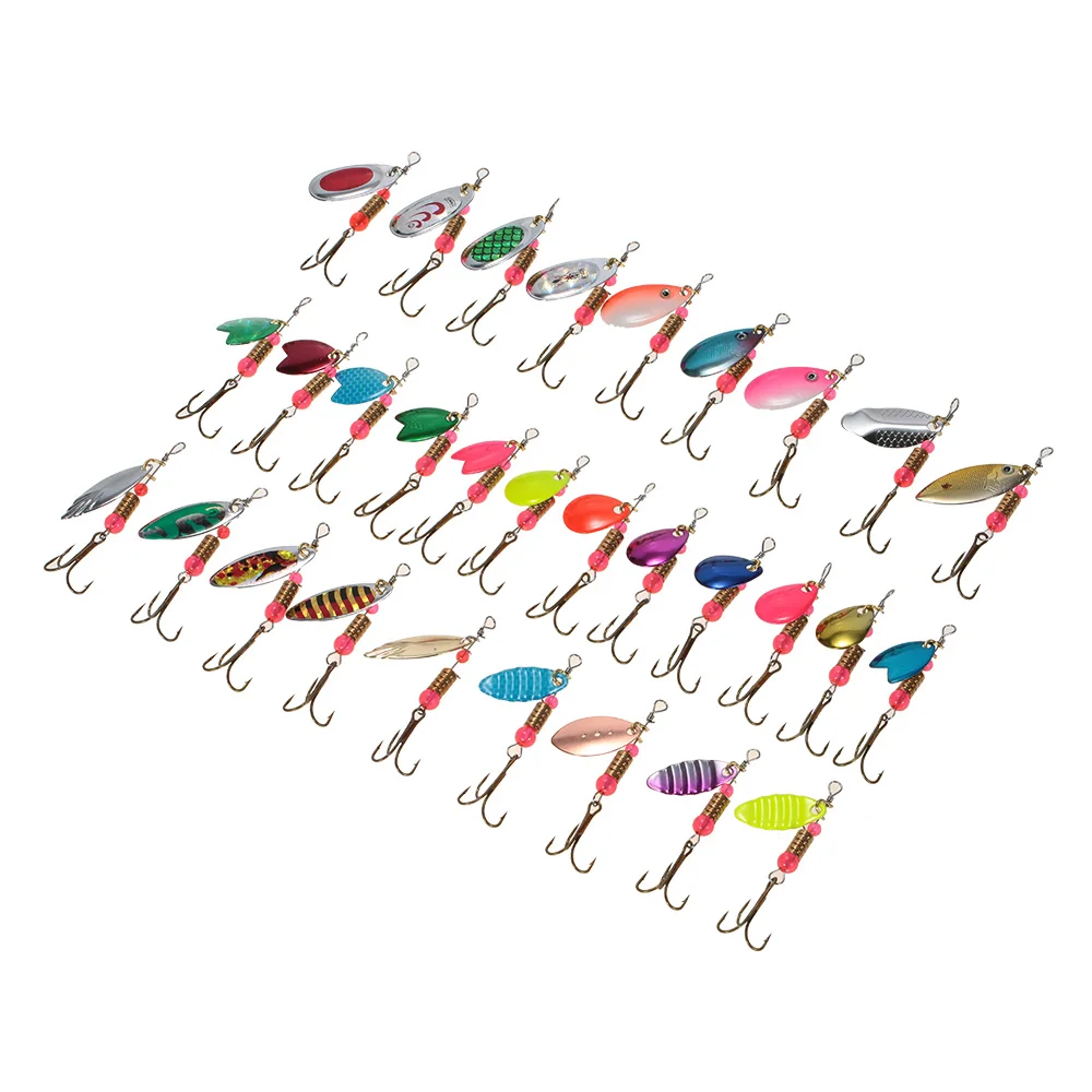 Lixada 30 шт. блестящие металлические рыболовные приманки блёстки оболочка Спиннер