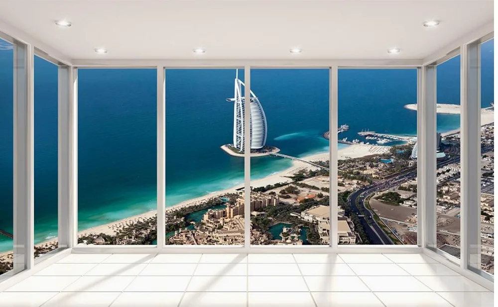 Домашний декор балкон виды Дубая яхта гостиница на заказ 3d фото настенная бумага