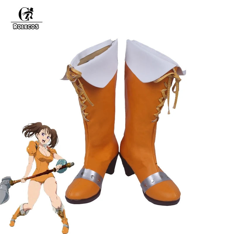 ROLECOS аниме Seven Deadly Sins обувь для косплея Diane Serpent's Sin женская женские желтые