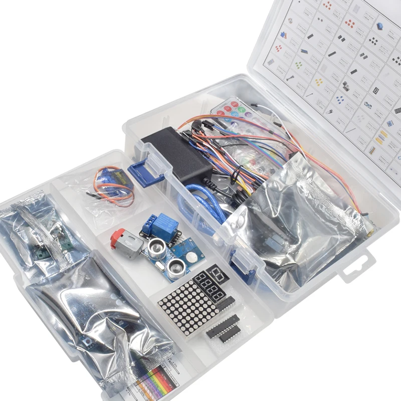 Стартовый комплект Ultimate включая ультразвуковой датчик плату R3 экран LCD1602 для arduino