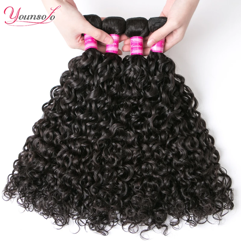 Индийский Вьющиеся Волосы Кружева Фронтальная Закрытие С Пучками Индийские Воды