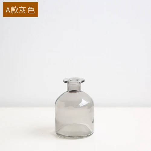 G-A INS Small Mouth Glass Transparent Vase Nordic Wind Dried Flower Vases Japanese Home Wedding Decoration Colorful Flower Vases - Цвет: G-A
