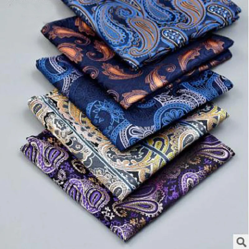 

he latest version of pocket towel Men paisley pattern suit dress square handkerchief male Cashew flower series