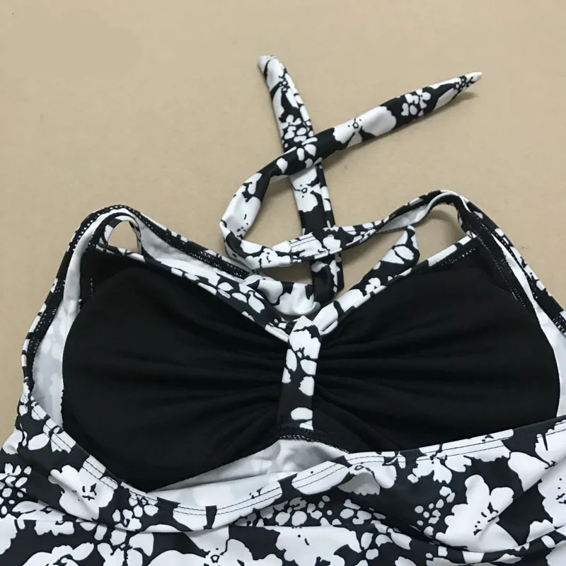 Swimwear Plus size Tankini Women Swimsuit 2019 Big Size Female Retro Swim Suit With Shorts Bathing Two piece Bather Beach | Спорт и