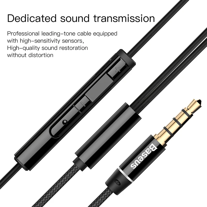 Baseus H06 наушники для телефона Hi Fi стерео Бас Наушники 3 5 мм разъем Проводные аудио