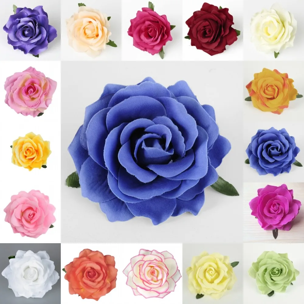 

15pcs 10cm Rose Flower Heads Artificial Silk Craft For Kissing Ball Bouquet Flower Wall Party Wedding Home Decoration 15colors