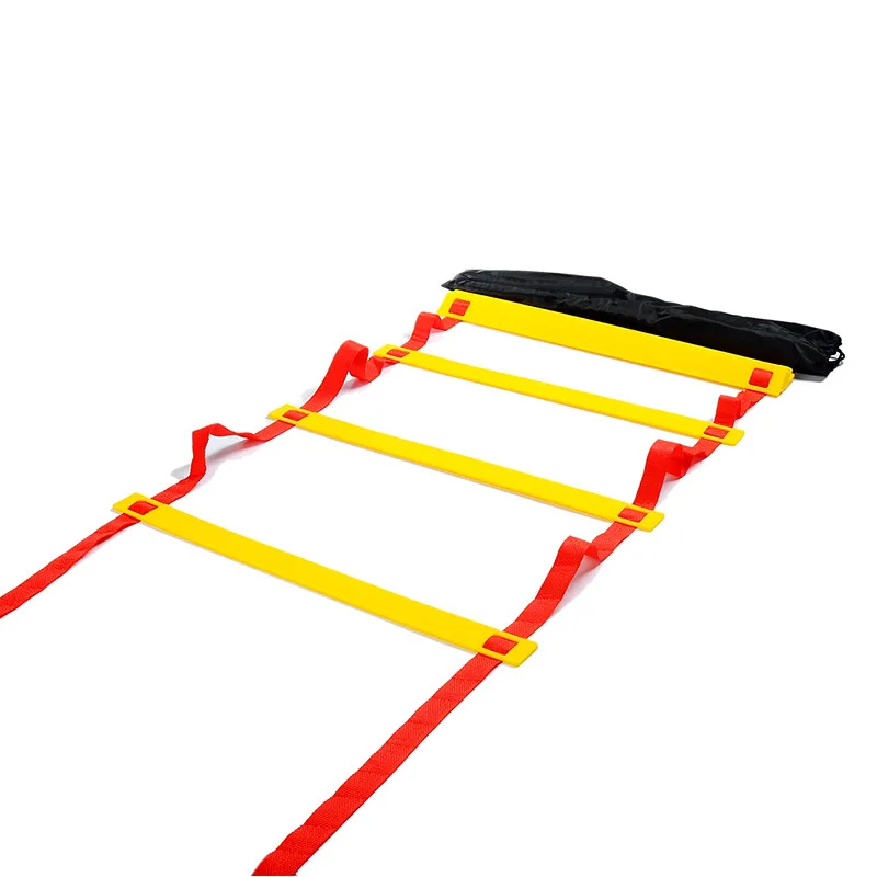 3MM Red rope ITSTYLE 6 м 12 Рунг Футбол Обучение Лестница 2 мм/3 мм/4 мм Agile лестницы фитнес ноги обучение Скорость энергии веревочной лестнице - Цвет: 3MM Red rope