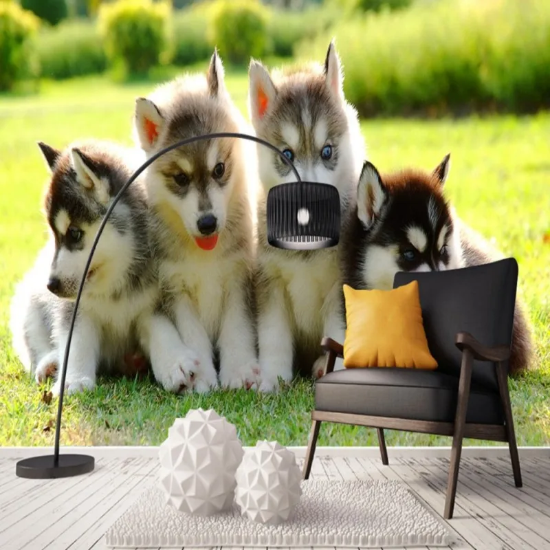 Дропшиппинг Детские обои Симпатичные щенки Для комнаты Настенные Дизайнерские