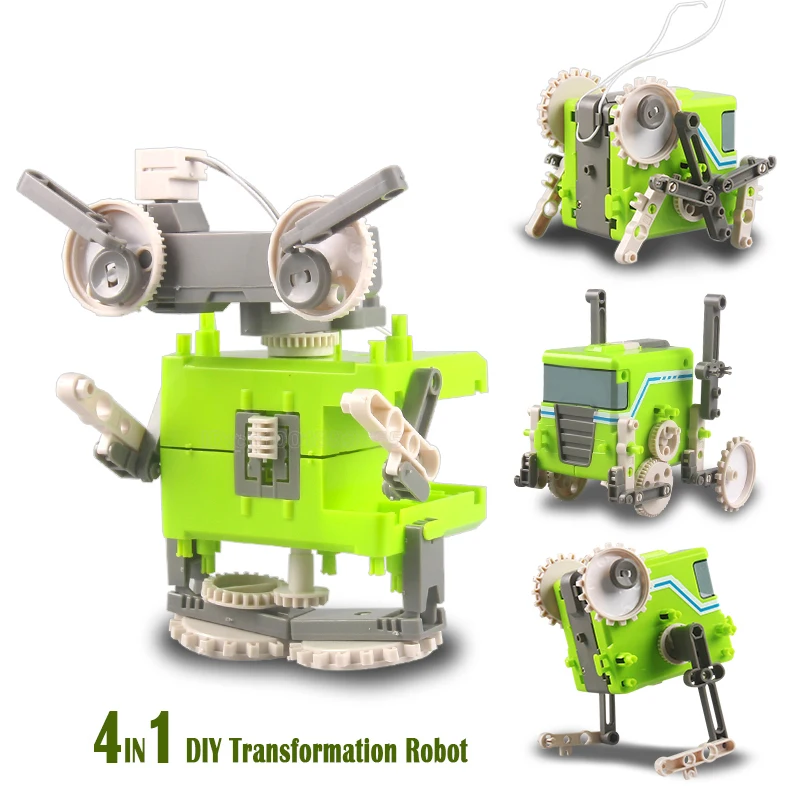 

DIY 4 в 1 самосборка, трансформер, робототехника, прицеп, крикет, робототехника, научное образование зверя, детские игрушки, подарки