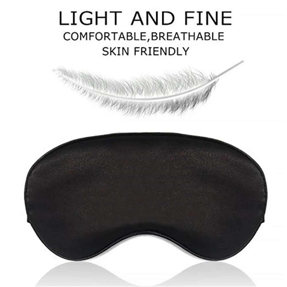 Натуральная шелковая маска для сна женщин и мужчин с регулируемым ремешком 2