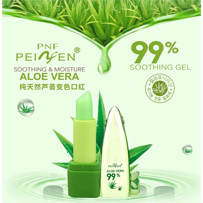 Алоэ Вера натуральный увлажняющий губная помада меняющий температуру цвет