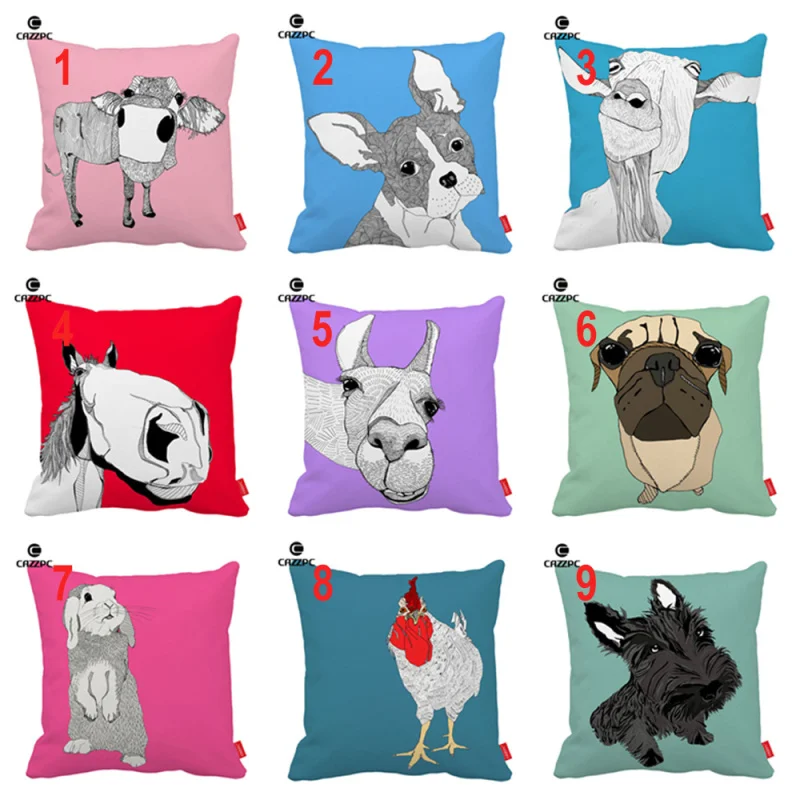 Эскиз акварель Французский бульдог puglet кролик козы лошадь ламы с принтом машины