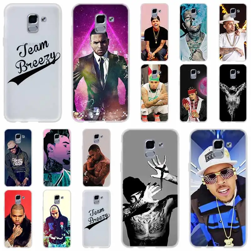 Чехол для телефона с изображением Криса Брауна Breezy мягкий силиконовый чехол Samsung