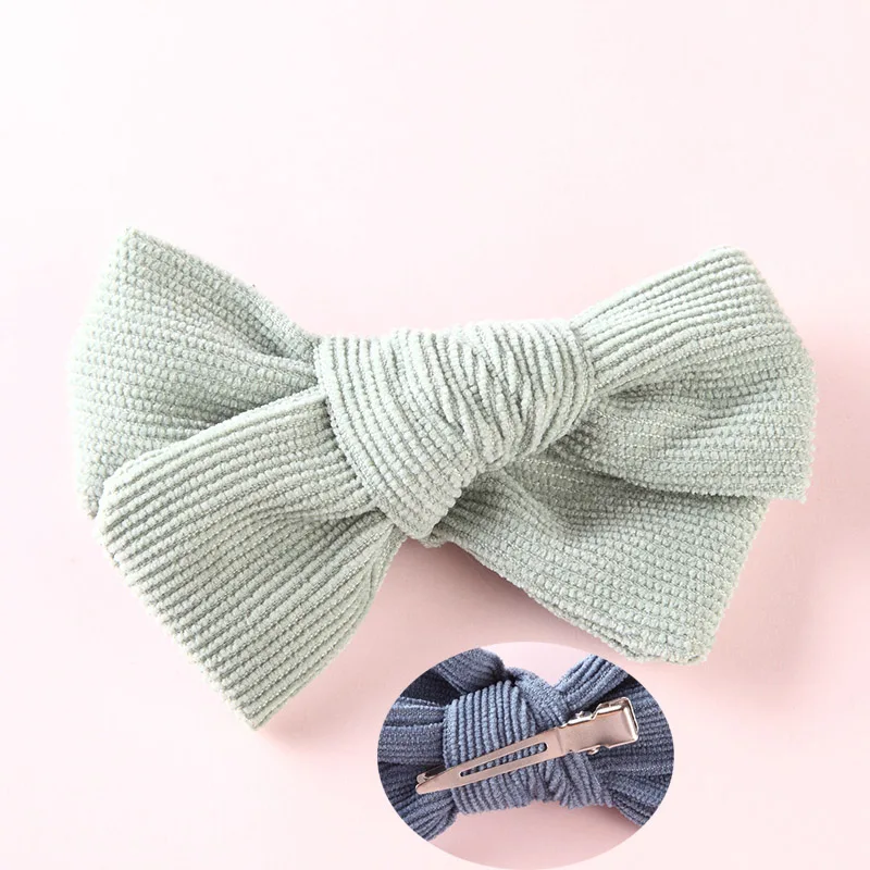 Sea green with clip Повязки на голову или заколки для волос, аксессуар для волос из ткани для девочек - Цвет: Sea green with clip