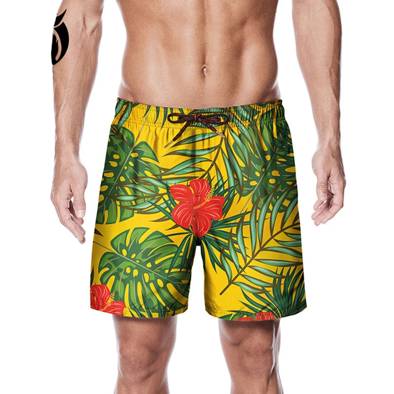 

New Quick Dry Summer Shorts Mens Print Beach Board Shorts Surf Siwmwear Bermudas Swim For Men Athletic Mens Gym Shorts