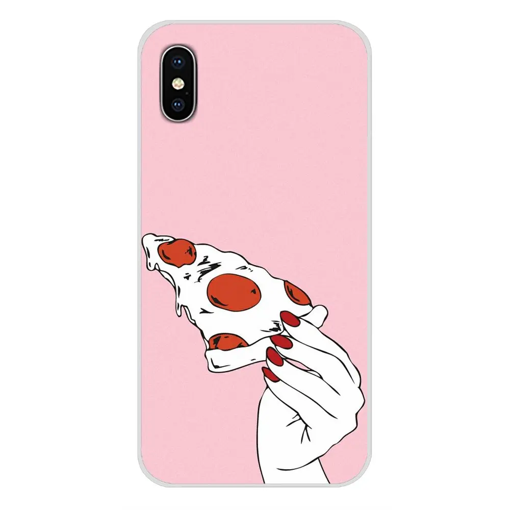 Силиконовые чехлы для телефонов Apple iPhone X XR XS MAX 4 4S 5 5S 5C SE 6 S 7 8 Plus ipod touch пицца