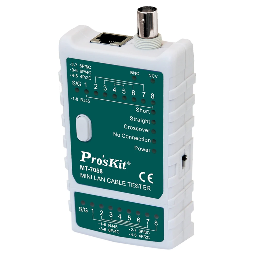 Многофункциональный сетевой тестер Pro'sKit мини кабелей BNC беспроводной