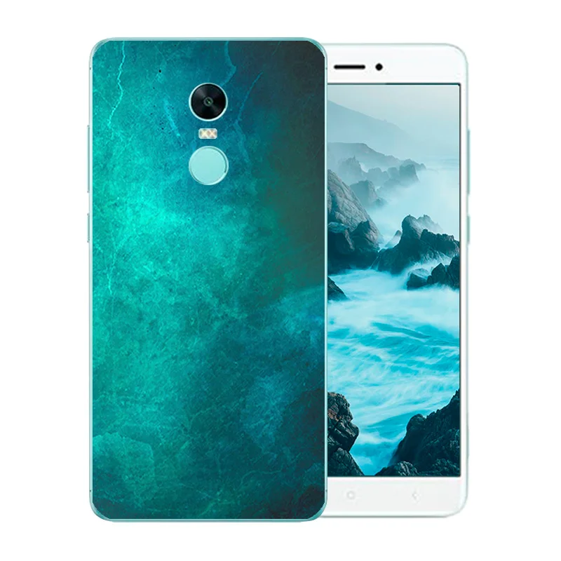 Luxury Clear for Xiaomi Redmi Note 4X Soft Back Cover Color Stone Pattern 4 Global Version Phone Case Matte Funda |
