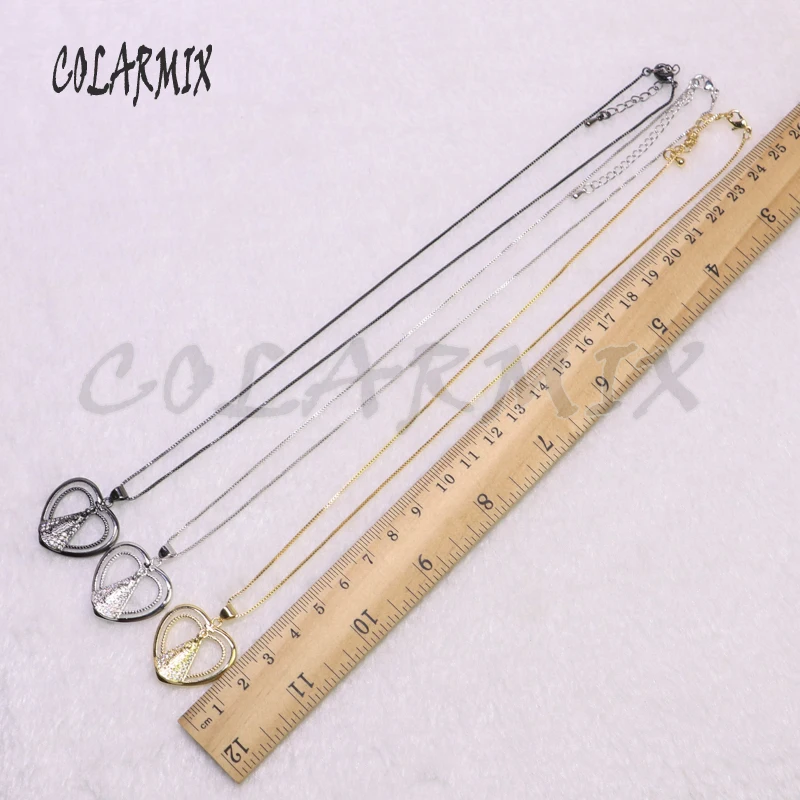 

20Pcs High quality zircon crystal heart shape pendant for jewelry making Fashion jewelry pendant 5380