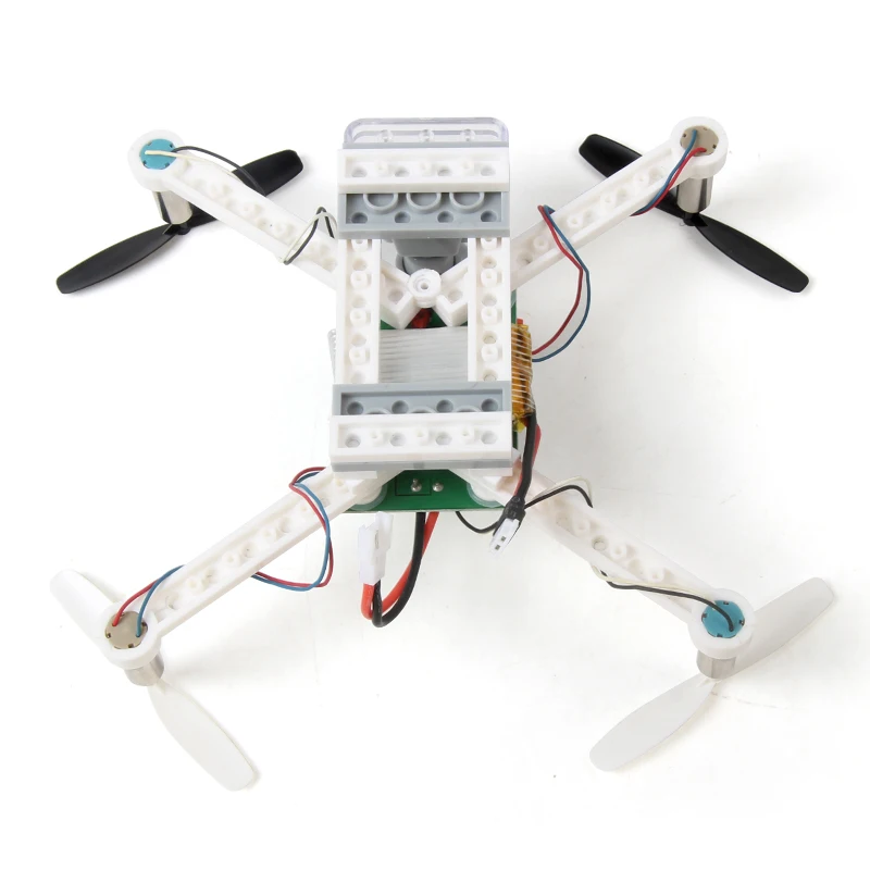 EBOYU(TM) X-101 DIY Дрон строительные блоки 2,4 ГГц пульт дистанционного управления Дрон, создайте его самостоятельно и летите, 48 штук