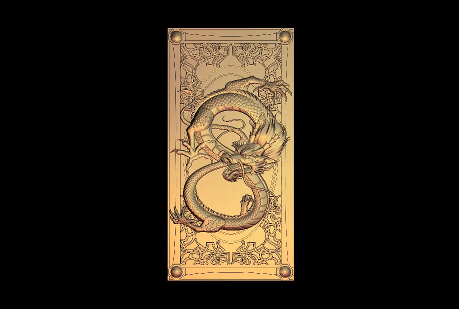 Рельефная 3d модель дракона 2 шт. в формате STL ЧПУ роутер резьба гравировка Artcam aspire