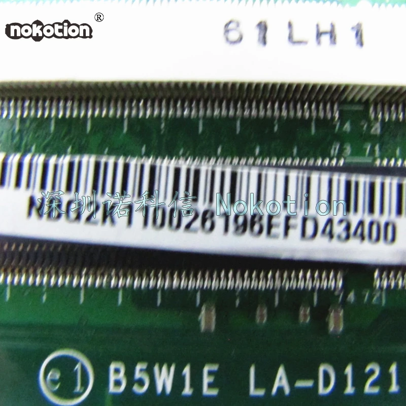 NOKOTION Новинка B5W1E LA D121P NBG2K11002 NB.G2K11.002 материнская плата для ноутбука acer Aspire ES1 520