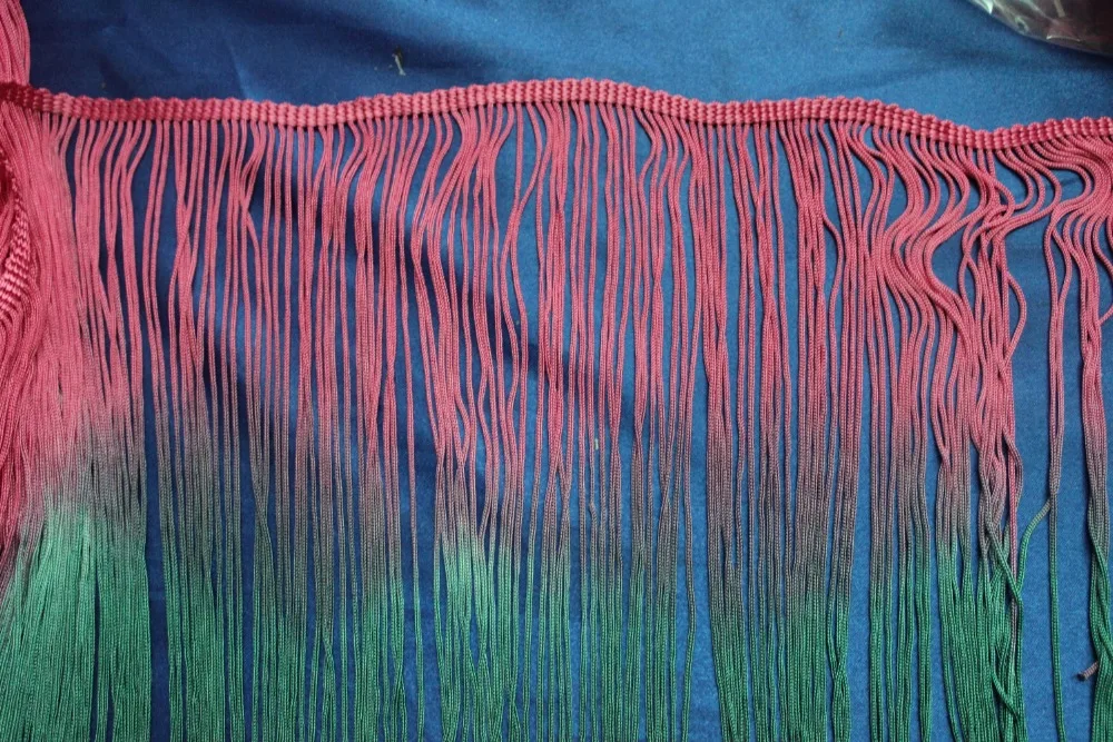 Бахрома Dip Dye с бахромой Омбре кисточка мягкий искусственный шелк макраме для