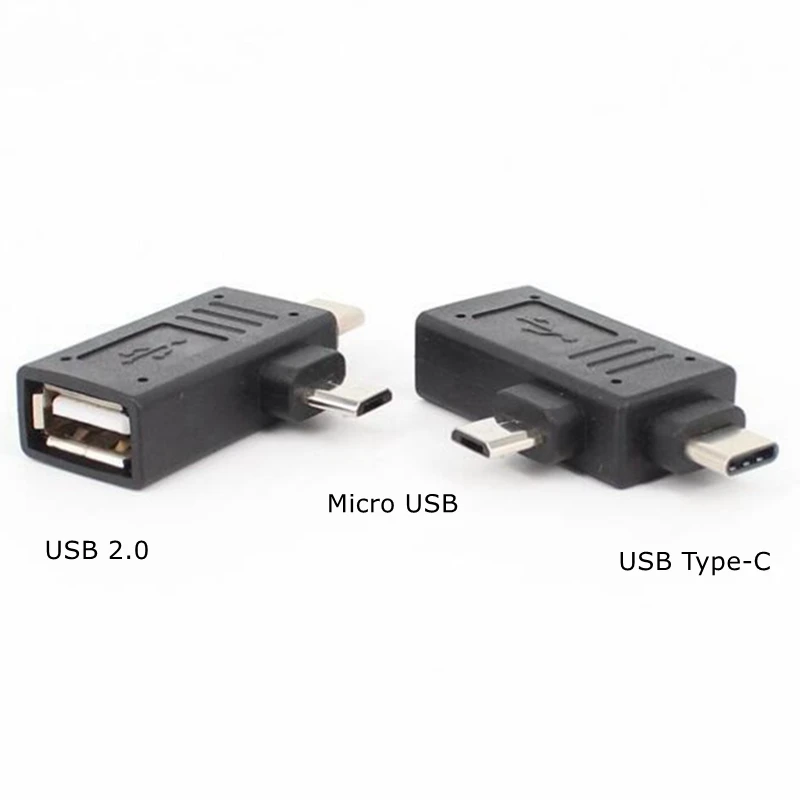2 в 1 OTG адаптер с портом USB 3 Type C и Micro 5Pin папа на 0 A мама|Кабели передачи данных| |