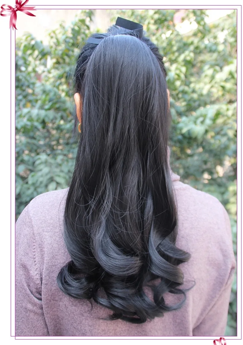 4 Color Real Thick Wavy 14' and 18&quot Long 150g Synthetic Claw Ponytail Hair wig Piece Pony Tail Free Shipping |