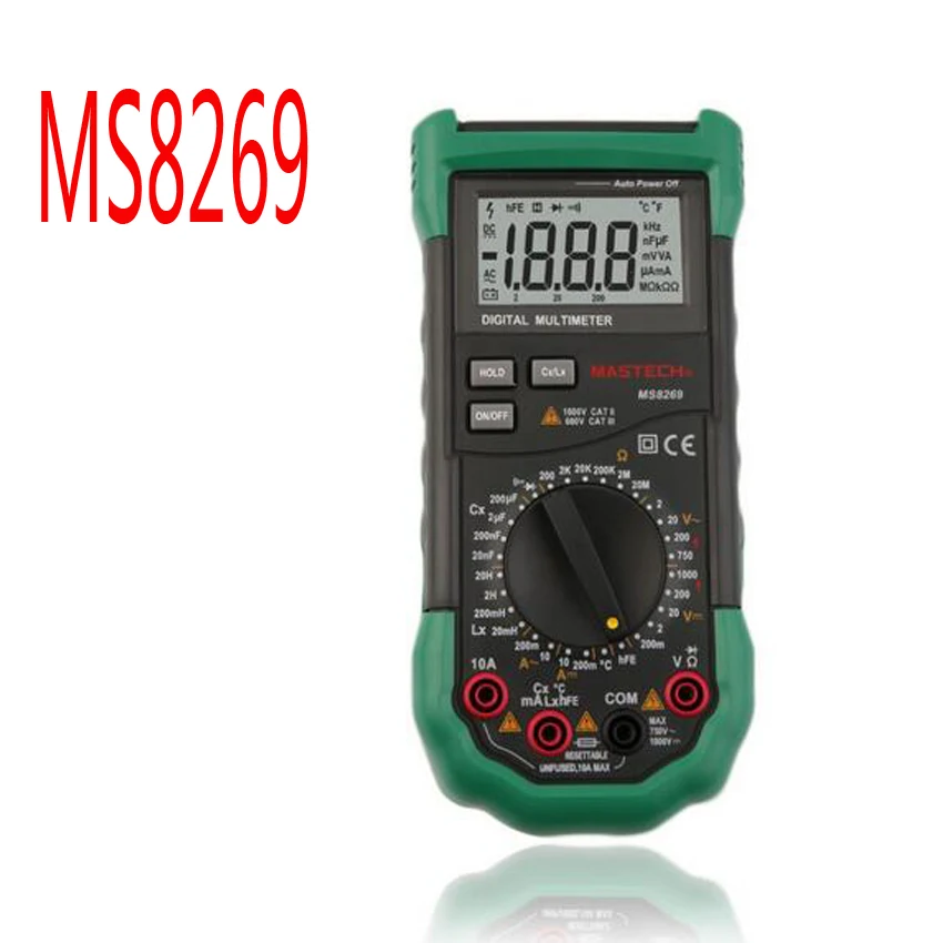 Бесплатная доставка MS8269 3 1/2 Цифровой Мультиметр AC/DC Напряжение Ток Сопротивление
