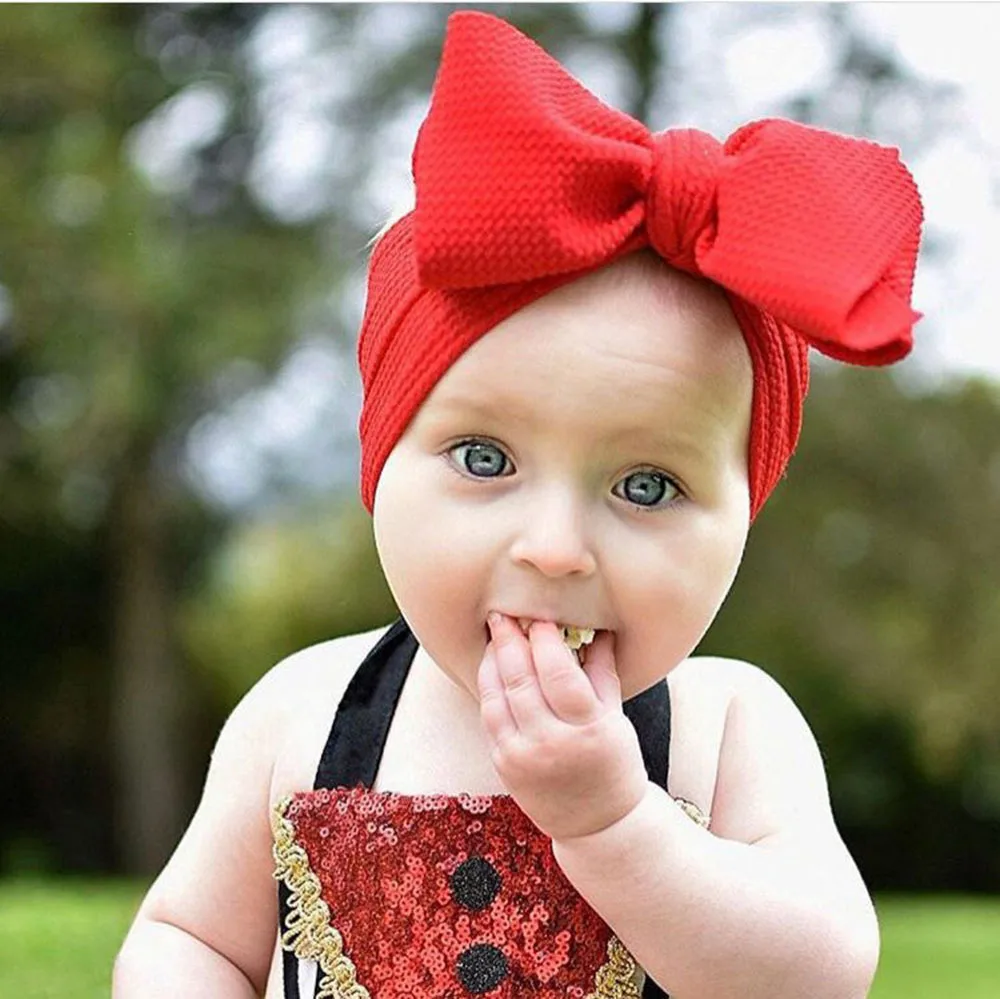 Baby Girl Headbands Newborn Hairband Turban Headband Girls Bebe FilleToddler Bow Knot Headwraps Headwear Accessories WT166 | Детская