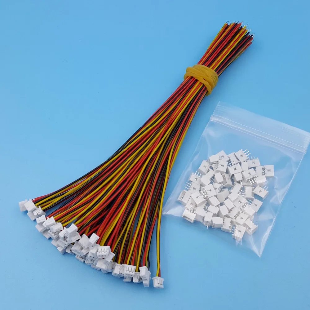 50 комплектов 3Pin одиночный конец микро JST шаг 1,25 мм 15 см 28AWG провод к плате разъем