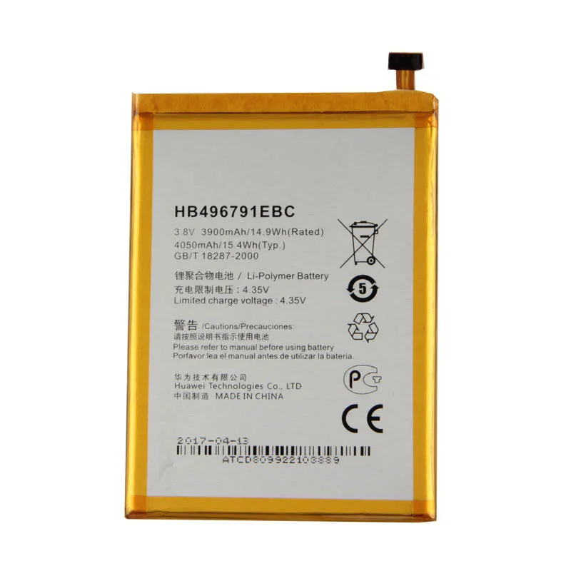 Аккумулятор 4000 мАч HB496791EBC для HUAWEI MATE 1 2 MT1-U06 MT2-L02 оригинальный аккумулятор