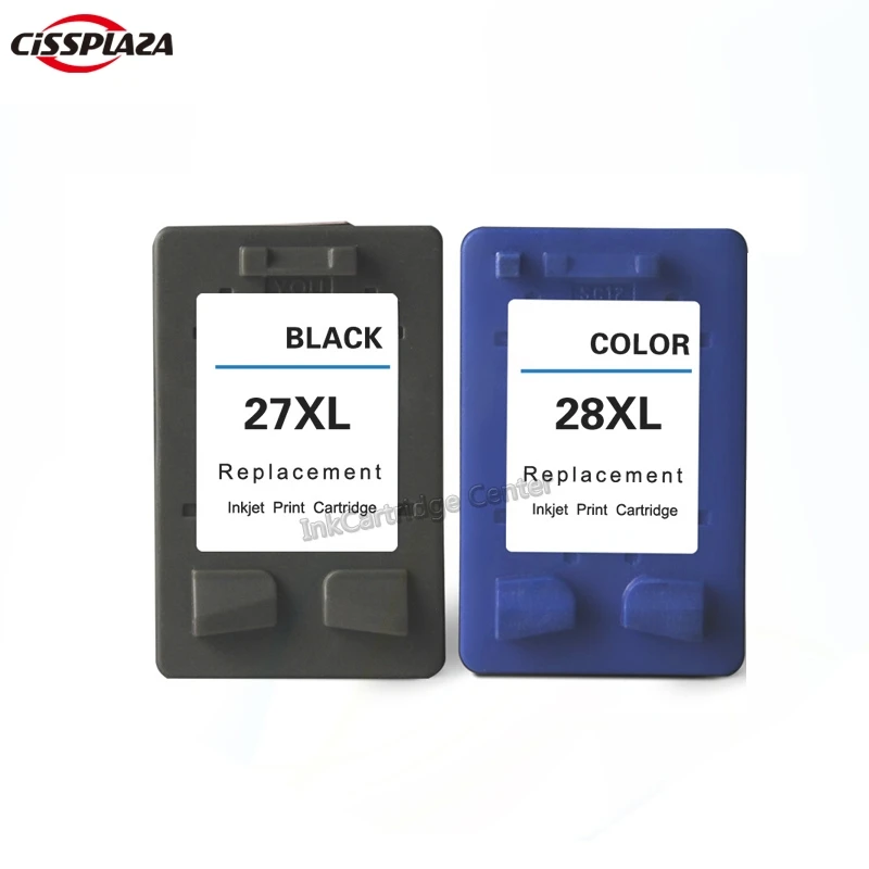 Совместимый чернильный картридж CISSPLAZA 2PK для hp 27 28 C8727A C8728AN DJ 3320/3323/3325/3420/3425/3550/3650|ink