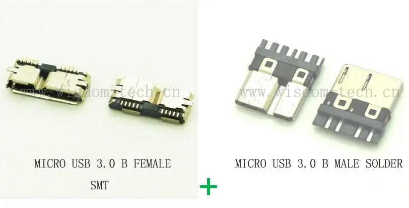 10 шт. высокоскоростной Micro USB 3 0 женский и мужской разъем 10Pin SMD для зарядки PCB пайки