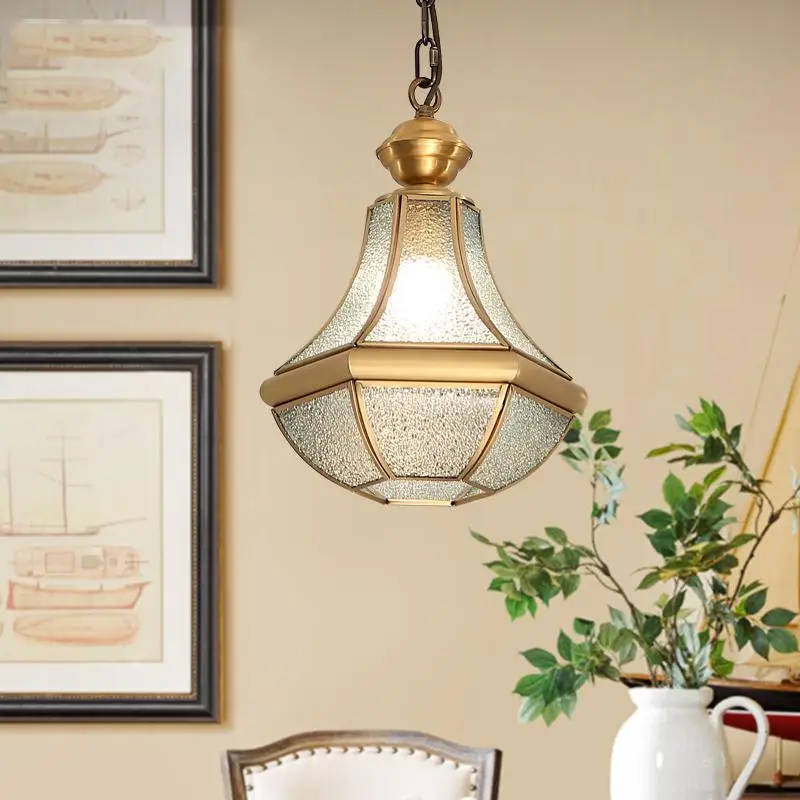 Подвесная лампа в виде тыквы для балкона медный светильник E27 американском стиле