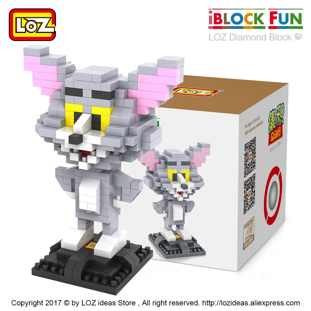 Кубики LOZ развивающие кубики для кошек Мега микро кирпичи огнеупорные сделай сам