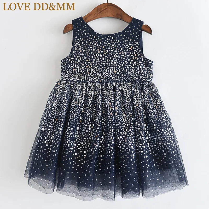 Платья для девочек LOVE DD &amp MM Новинка лета 2022 детская одежда модное Сетчатое милое