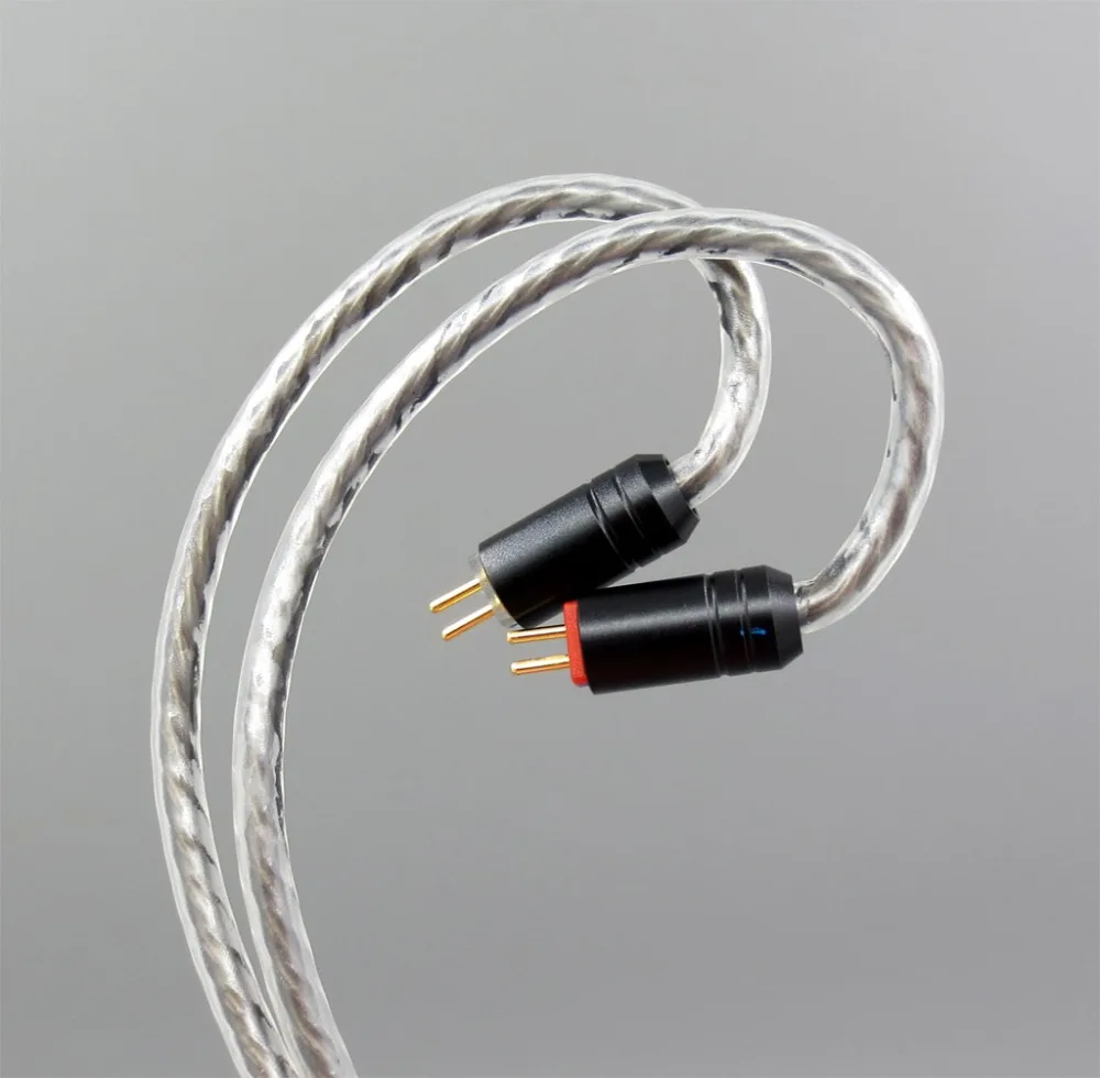 LN006030 Экранирование Mic удаленный OCC посеребренный кабель для наушников 0 78 мм