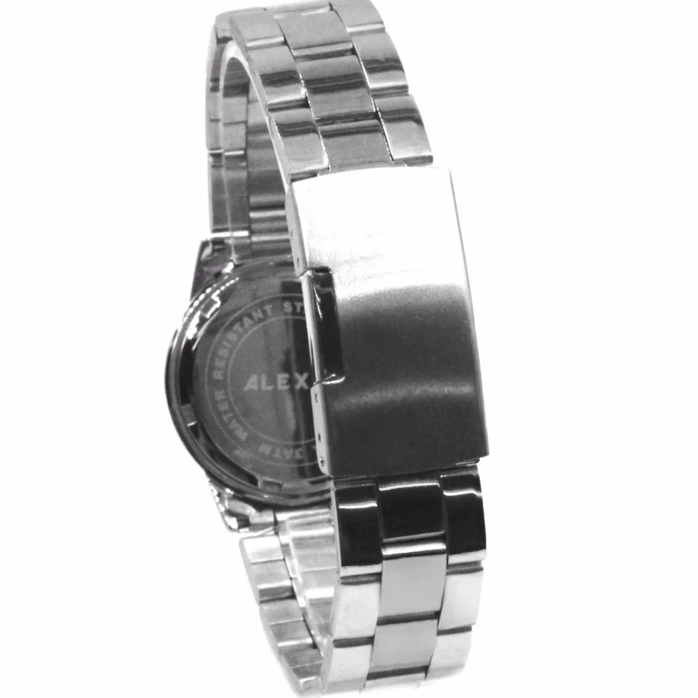 Черный циферблат Матовый Серебряный ремешок женские ALEXIS 2035 кварцевые модные