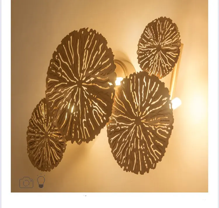 Настенные светильники Apliques De Pared Iluminacion Современные Роскошные Бра из меди и стали