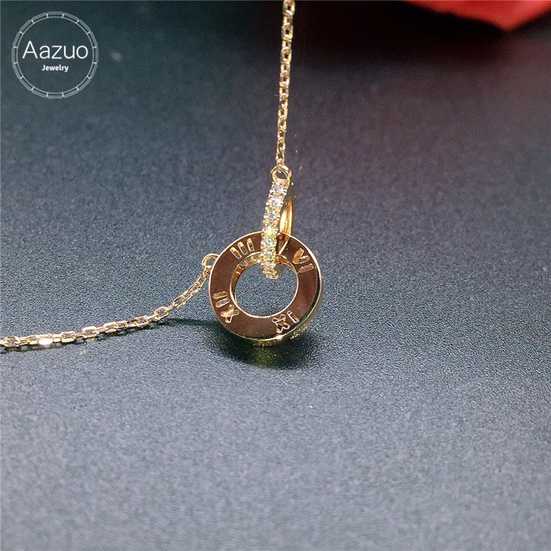 

Ожерелье Aazuo женское из розового золота 100% пробы, 18 К