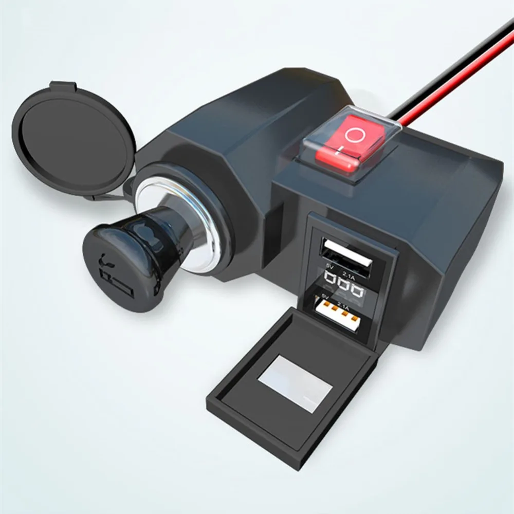 12V водонепроницаемый двойной USB зарядное устройство мотоцикл адаптер питания